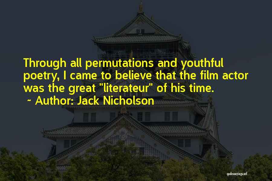 Great Poetry Quotes By Jack Nicholson