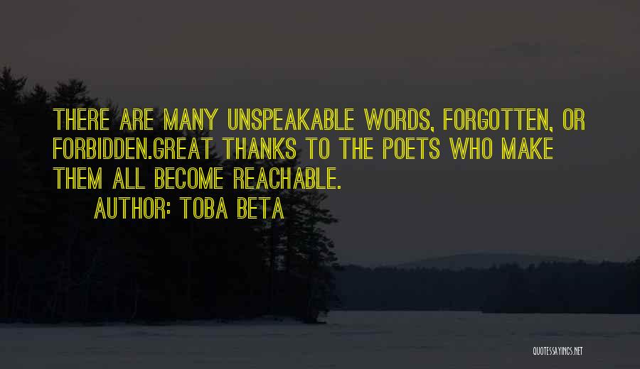 Great Poets Quotes By Toba Beta