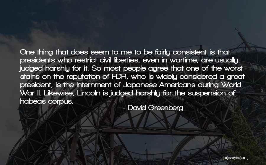 Great Presidents Quotes By David Greenberg