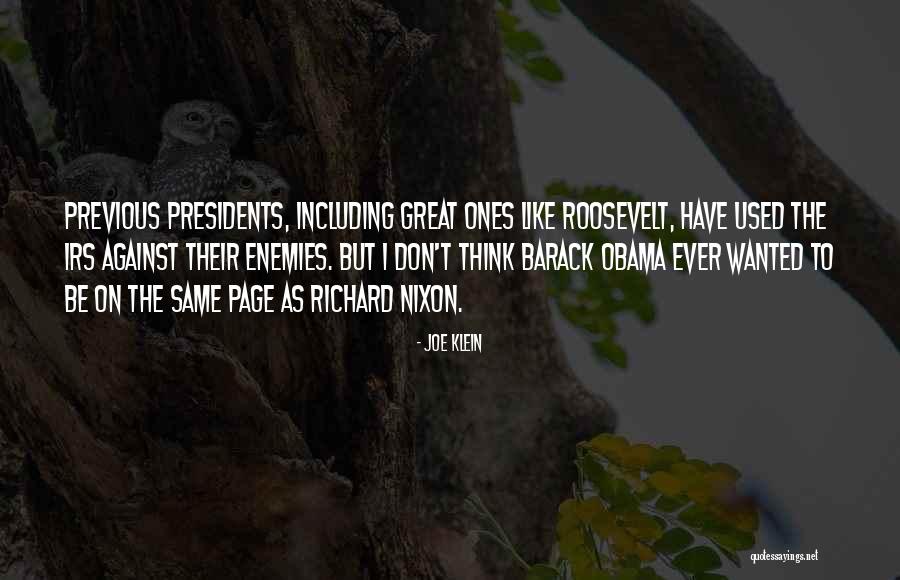 Great Presidents Quotes By Joe Klein