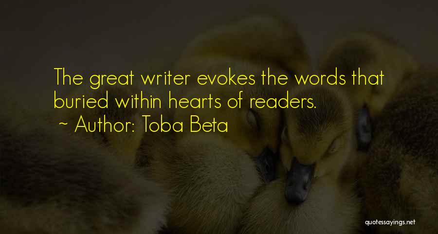 Great Readers Quotes By Toba Beta