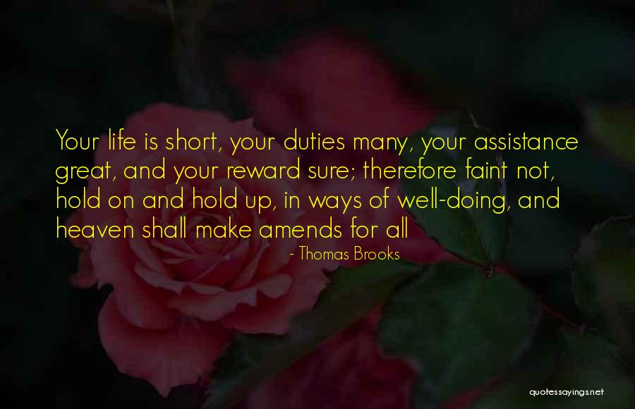Great Reward Quotes By Thomas Brooks Great Reward Quotes By Thomas Brooks