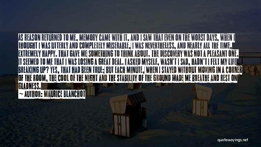 Great Sad Quotes By Maurice Blanchot