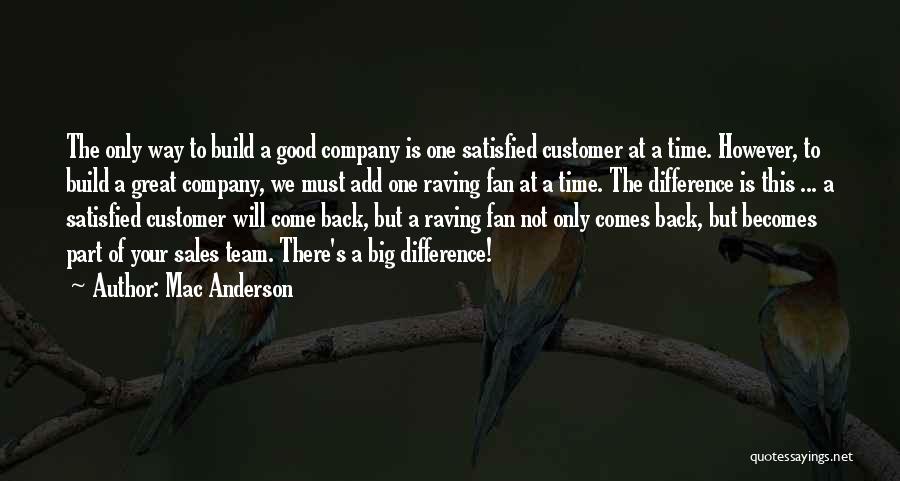 Great Sales Team Quotes By Mac Anderson