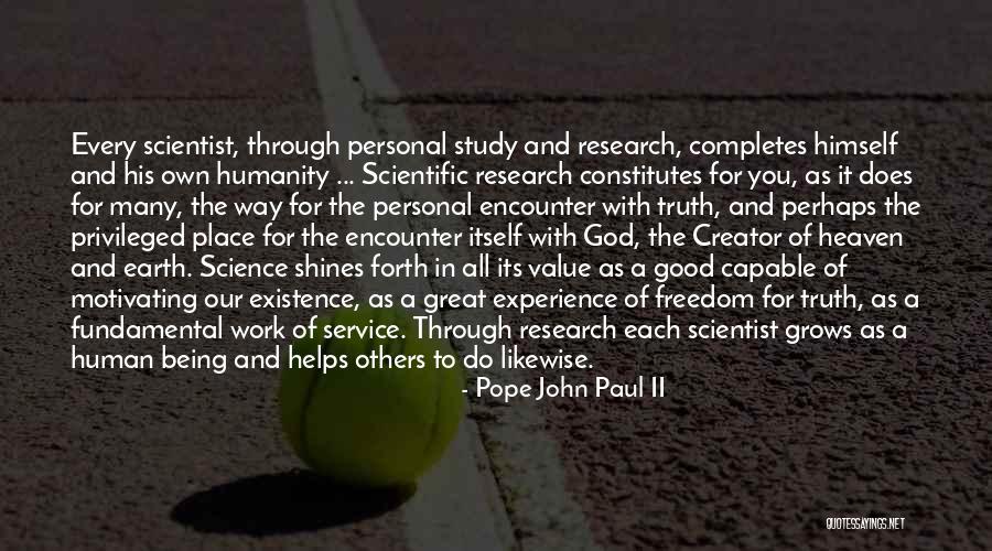 Great Scientist Quotes By Pope John Paul II Great Scientist Quotes By Pope John Paul II