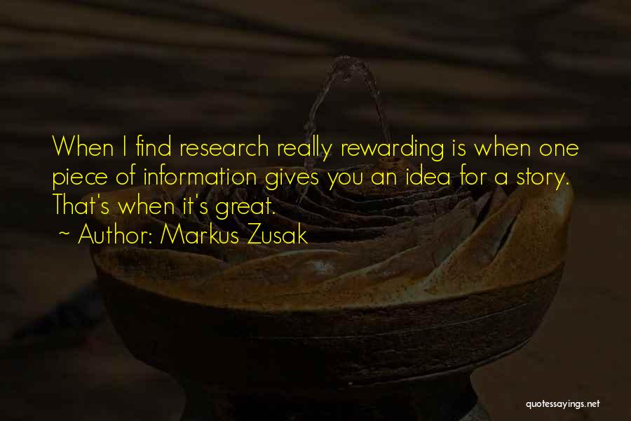 Great Story Quotes By Markus Zusak