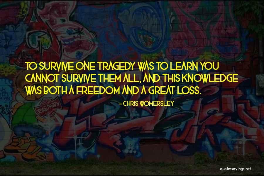 Great Survive Quotes By Chris Womersley