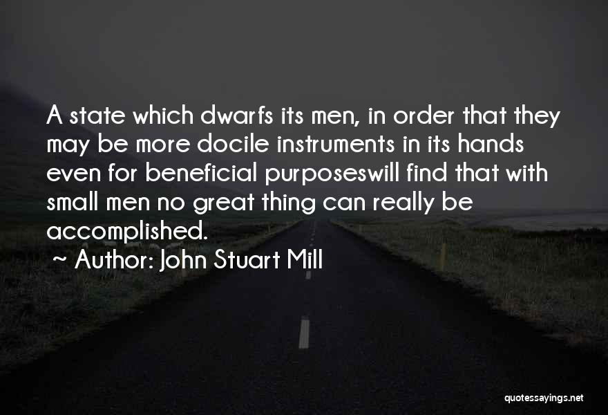 Great Things Are Accomplished Quotes By John Stuart Mill