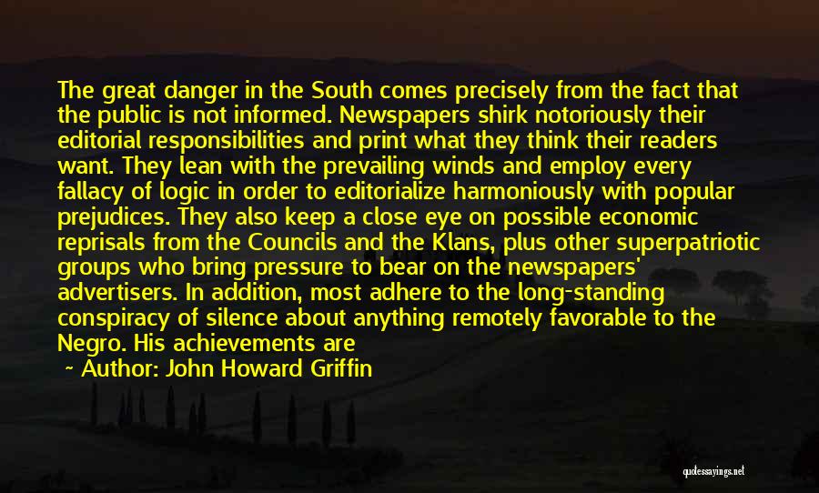 Great Us History Quotes By John Howard Griffin
