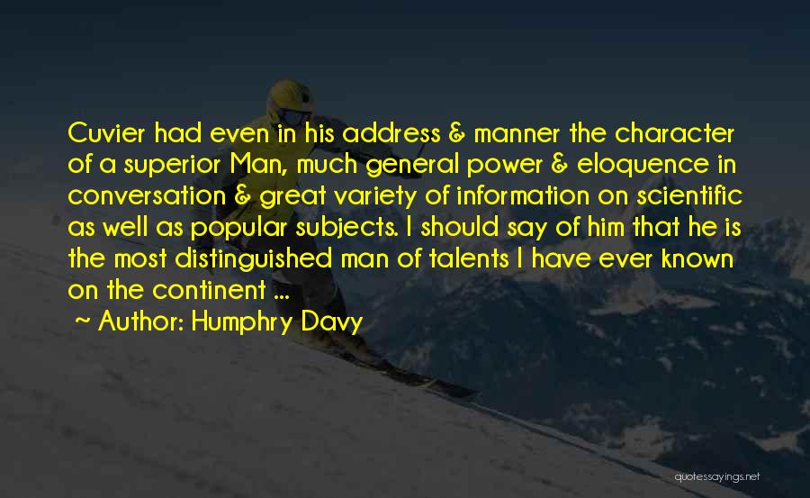 Great Variety Quotes By Humphry Davy