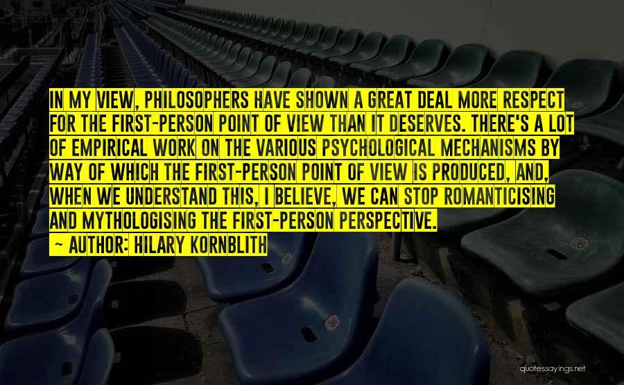 Great View Quotes By Hilary Kornblith