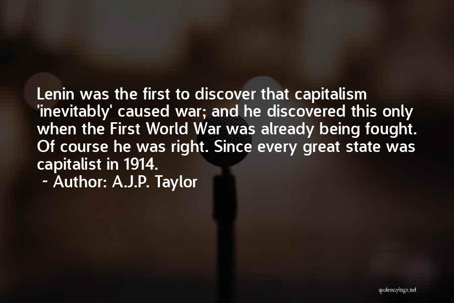 Great World War 1 Quotes By A.J.P. Taylor