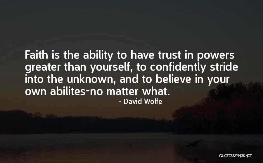 Greater Than Yourself Quotes By David Wolfe Greater Than Yourself Quotes By David Wolfe