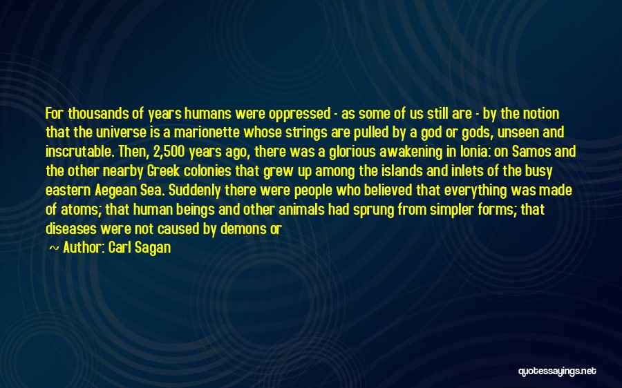 Greek Gods Quotes By Carl Sagan