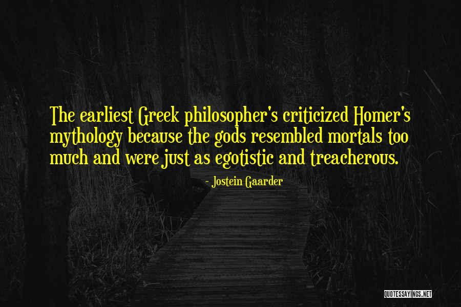 Greek Mythology Quotes By Jostein Gaarder