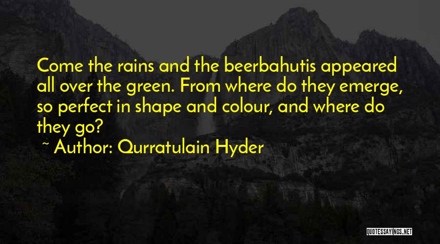 Green Colour Quotes By Qurratulain Hyder