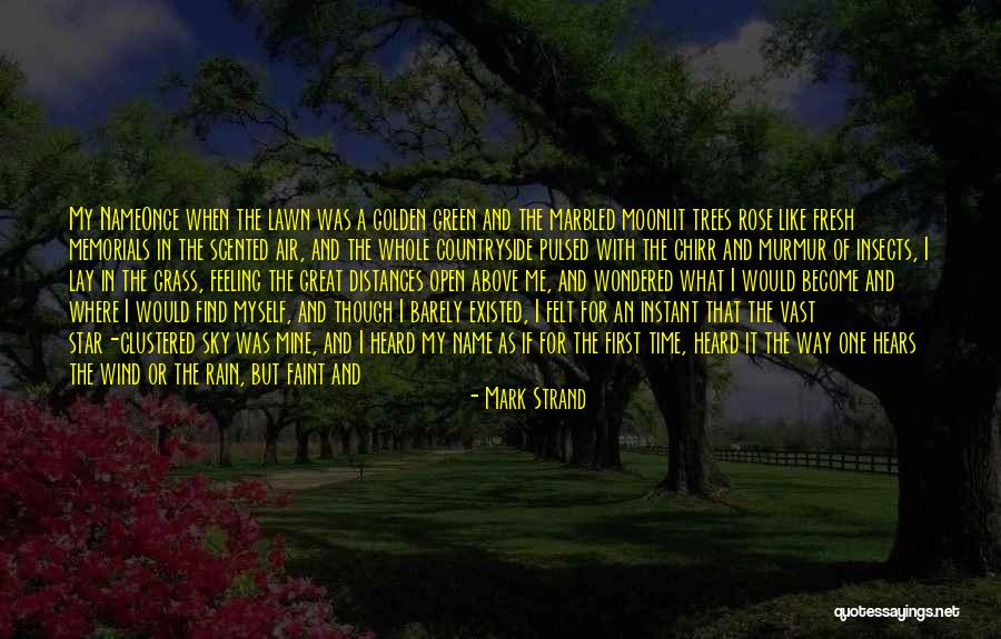 Green Lawn Quotes By Mark Strand