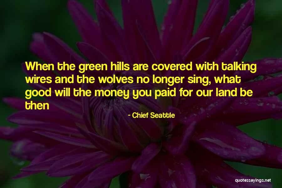 Green Money Quotes By Chief Seattle