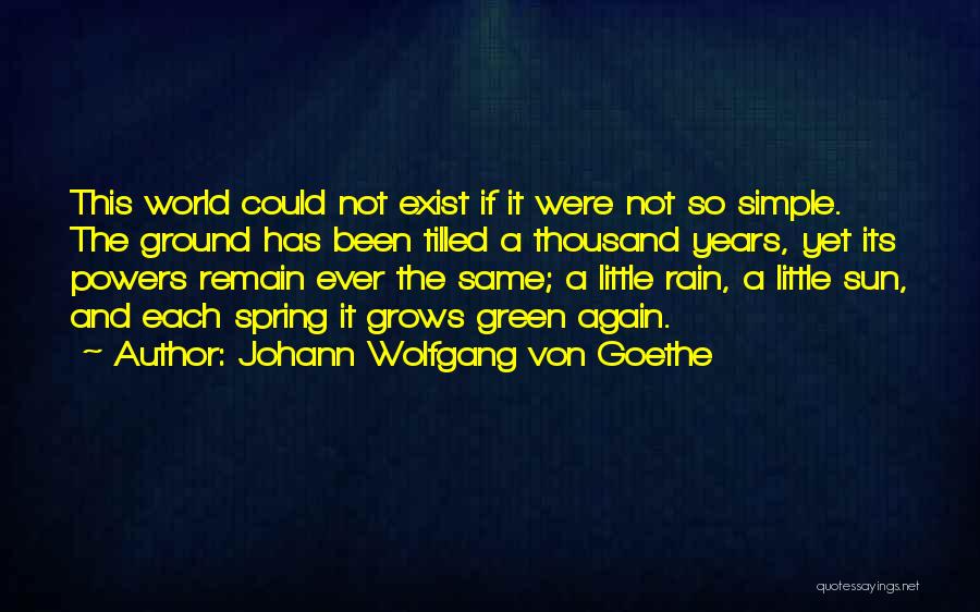 Green Spring Quotes By Johann Wolfgang Von Goethe