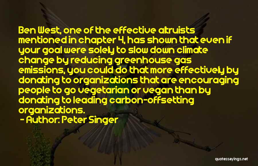 Greenhouse Gas Emissions Quotes By Peter Singer