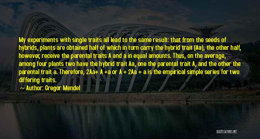 Gregor Quotes By Gregor Mendel