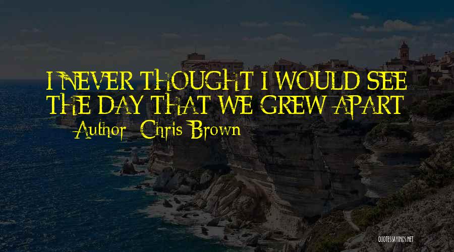 Grew Apart Quotes By Chris Brown