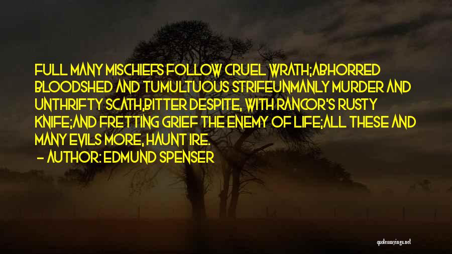 Grief And Anger Quotes By Edmund Spenser