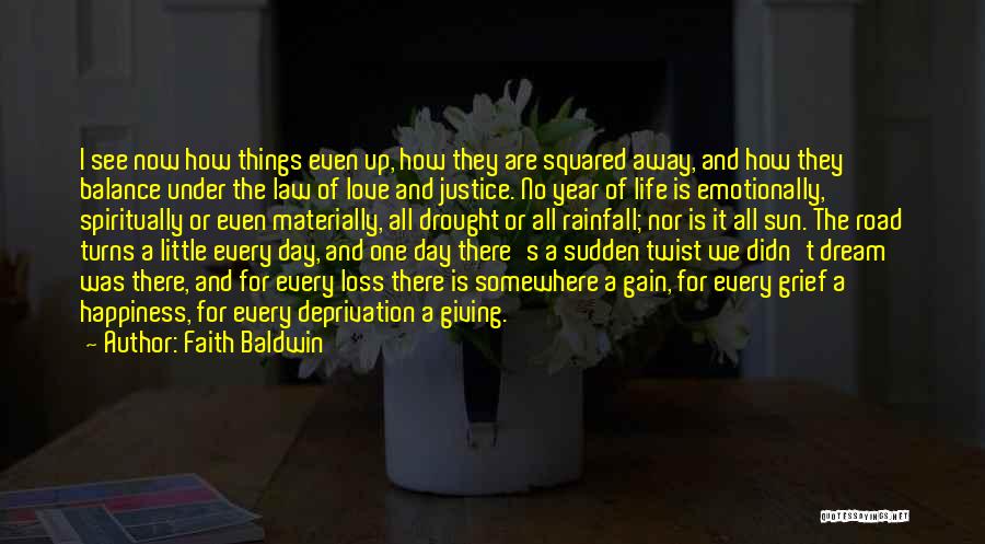 Grief And Happiness Quotes By Faith Baldwin