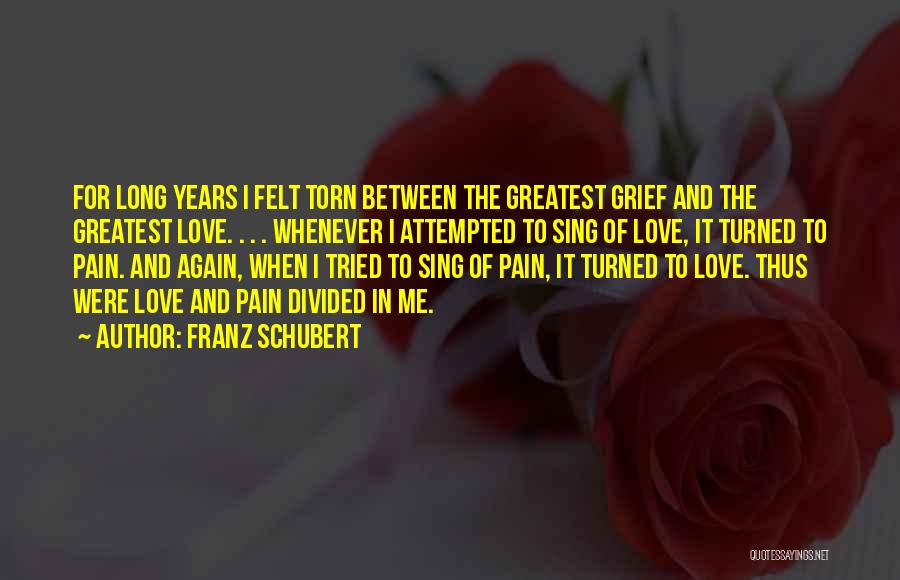 Grief And Love Quotes By Franz Schubert