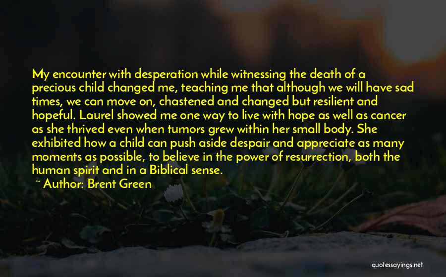 Grief Of A Child Quotes By Brent Green