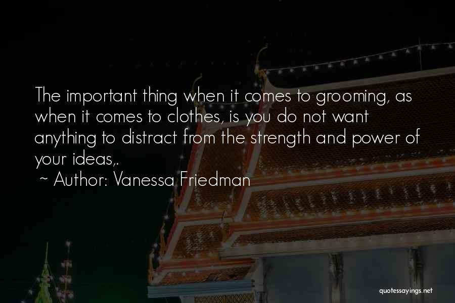 Grooming Quotes By Vanessa Friedman