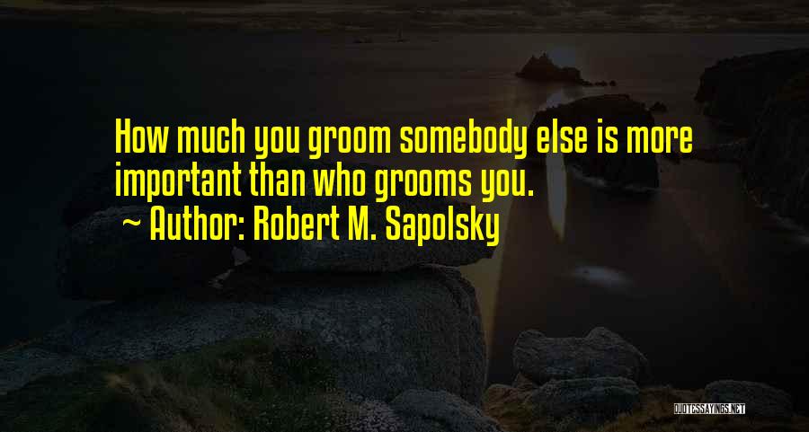 Grooms Quotes By Robert M. Sapolsky