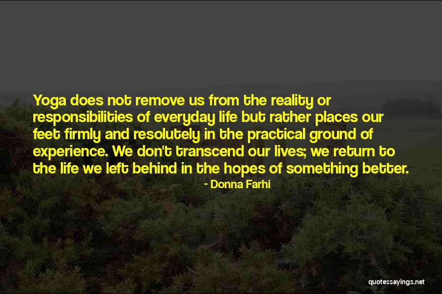 Ground Reality Quotes By Donna Farhi