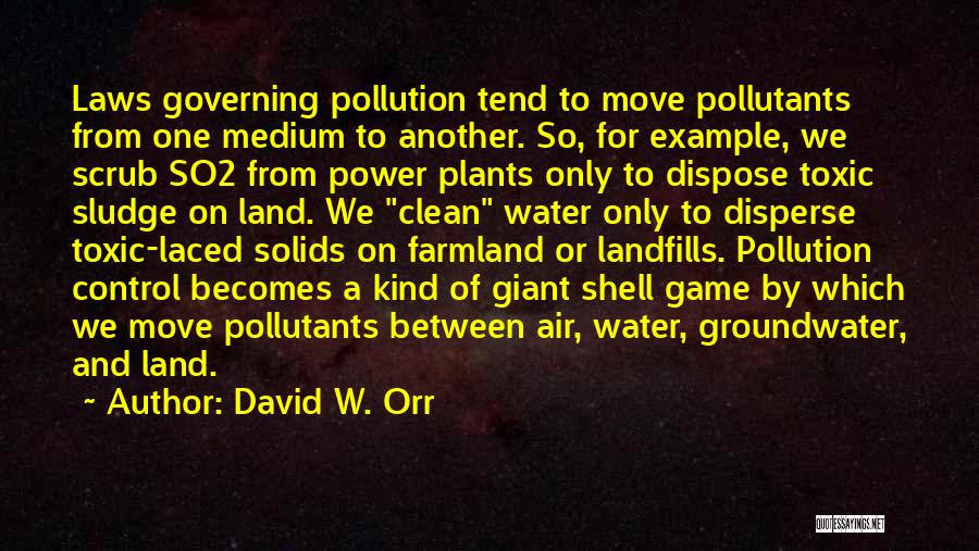Groundwater Quotes By David W. Orr