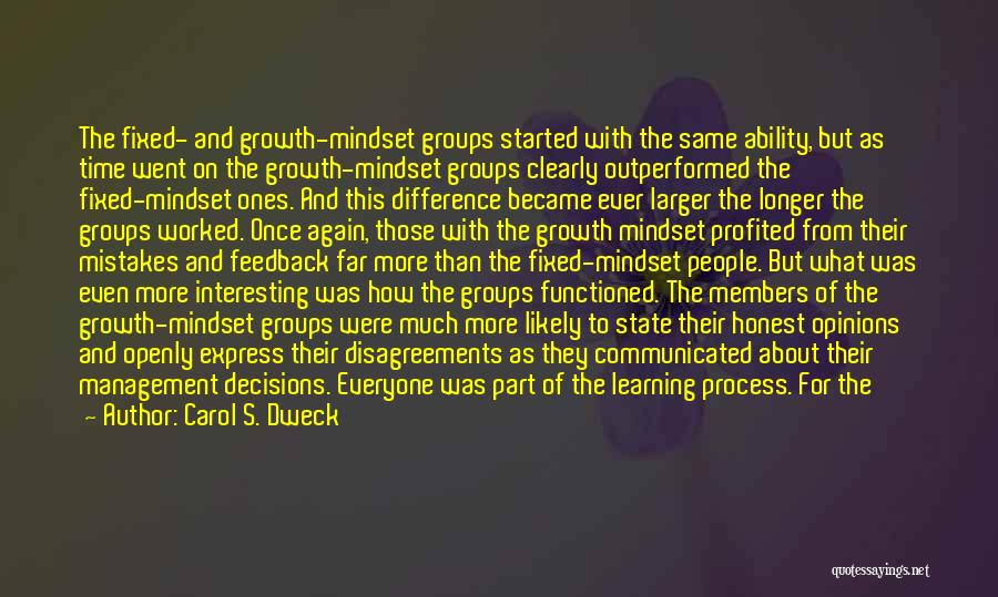 Groupthink Quotes By Carol S. Dweck