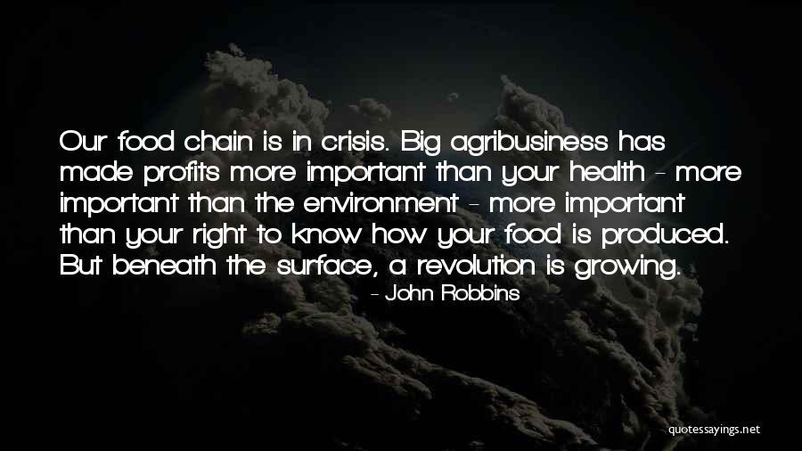 Growing Food Quotes By John Robbins