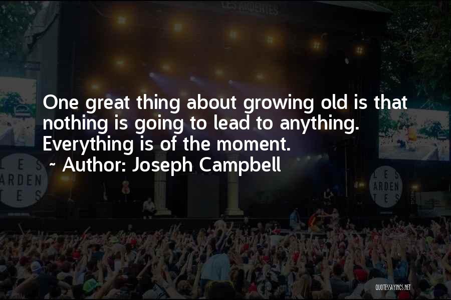 Growing Old Inspirational Quotes By Joseph Campbell