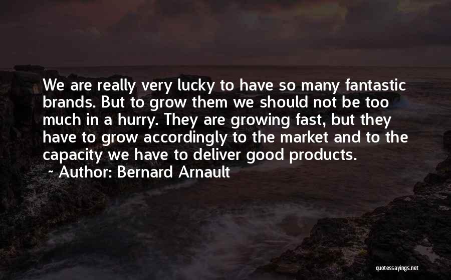 Growing So Fast Quotes By Bernard Arnault