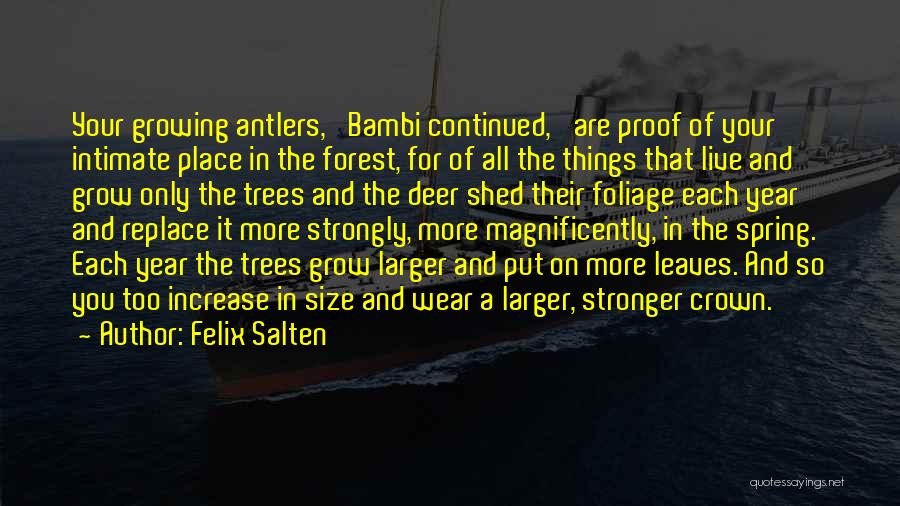 Growing Stronger Quotes By Felix Salten