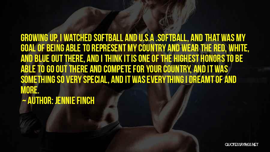 Growing Up Country Quotes By Jennie Finch