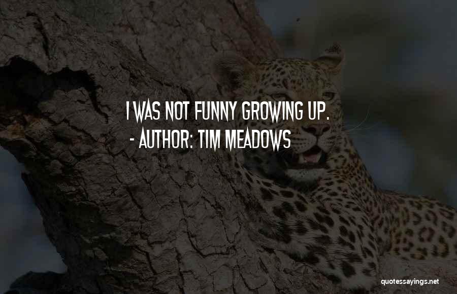 Growing Up Funny Quotes By Tim Meadows