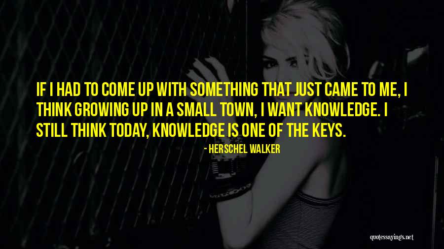 Growing Up In A Small Town Quotes By Herschel Walker Growing Up In A Small Town Quotes By Herschel Walker