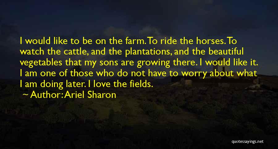 Growing Your Own Vegetables Quotes By Ariel Sharon