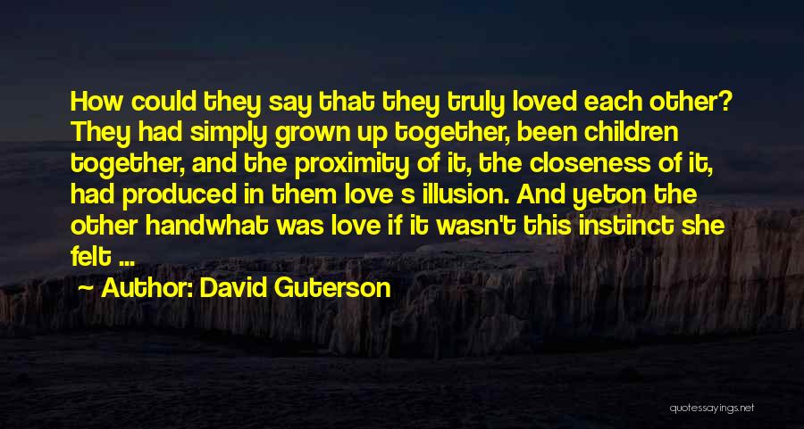 Grown Up Love Quotes By David Guterson