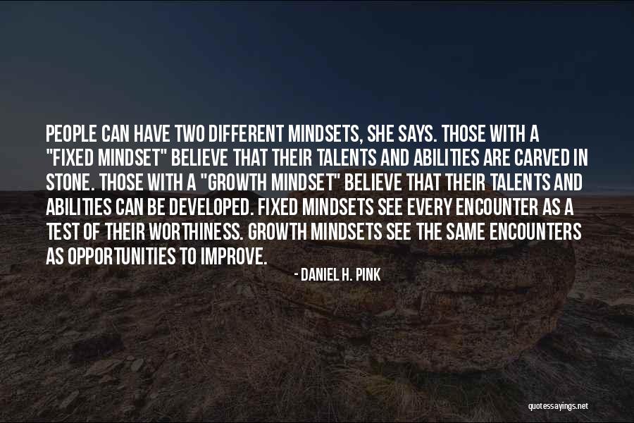 Growth Mindsets Quotes By Daniel H. Pink