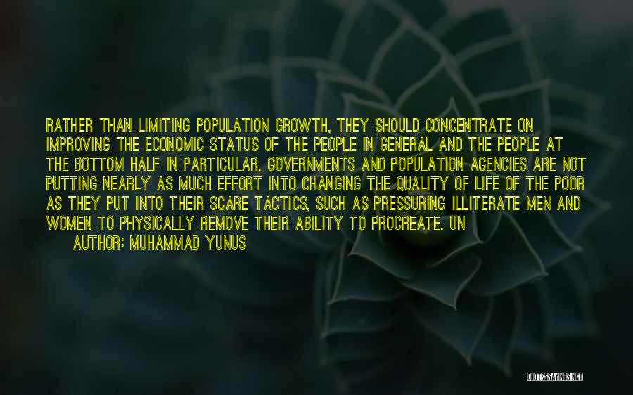 Growth Of Population Quotes By Muhammad Yunus