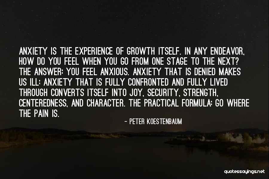 Growth Through Pain Quotes By Peter Koestenbaum