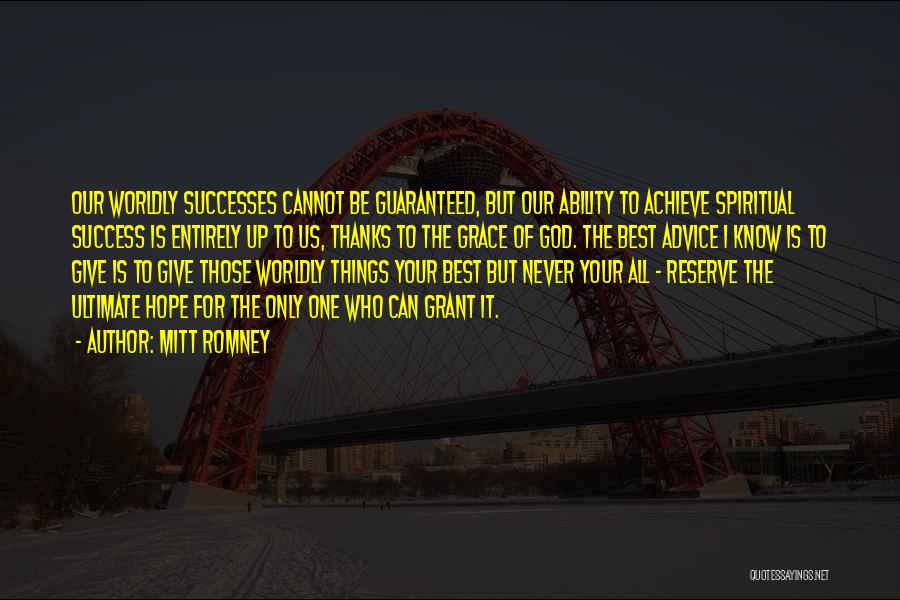 Guaranteed Success Quotes By Mitt Romney