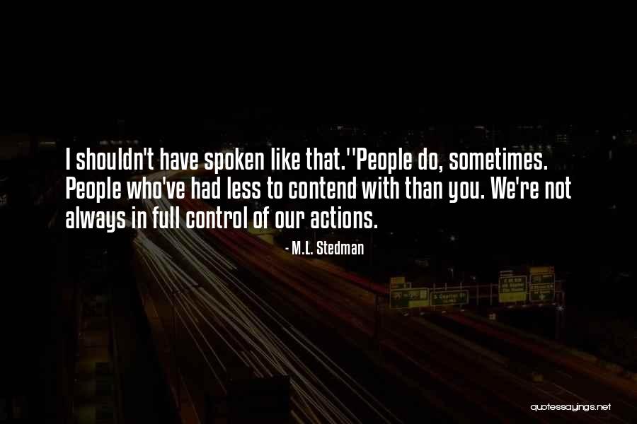Guenther Reibling Quotes By M.L. Stedman Guenther Reibling Quotes By M.L. Stedman