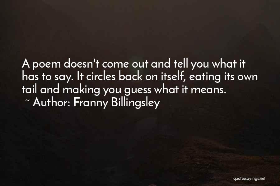 Guess What Quotes By Franny Billingsley